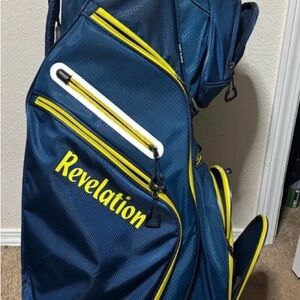 Men’s Navy Blue and Yellow Golf Bag